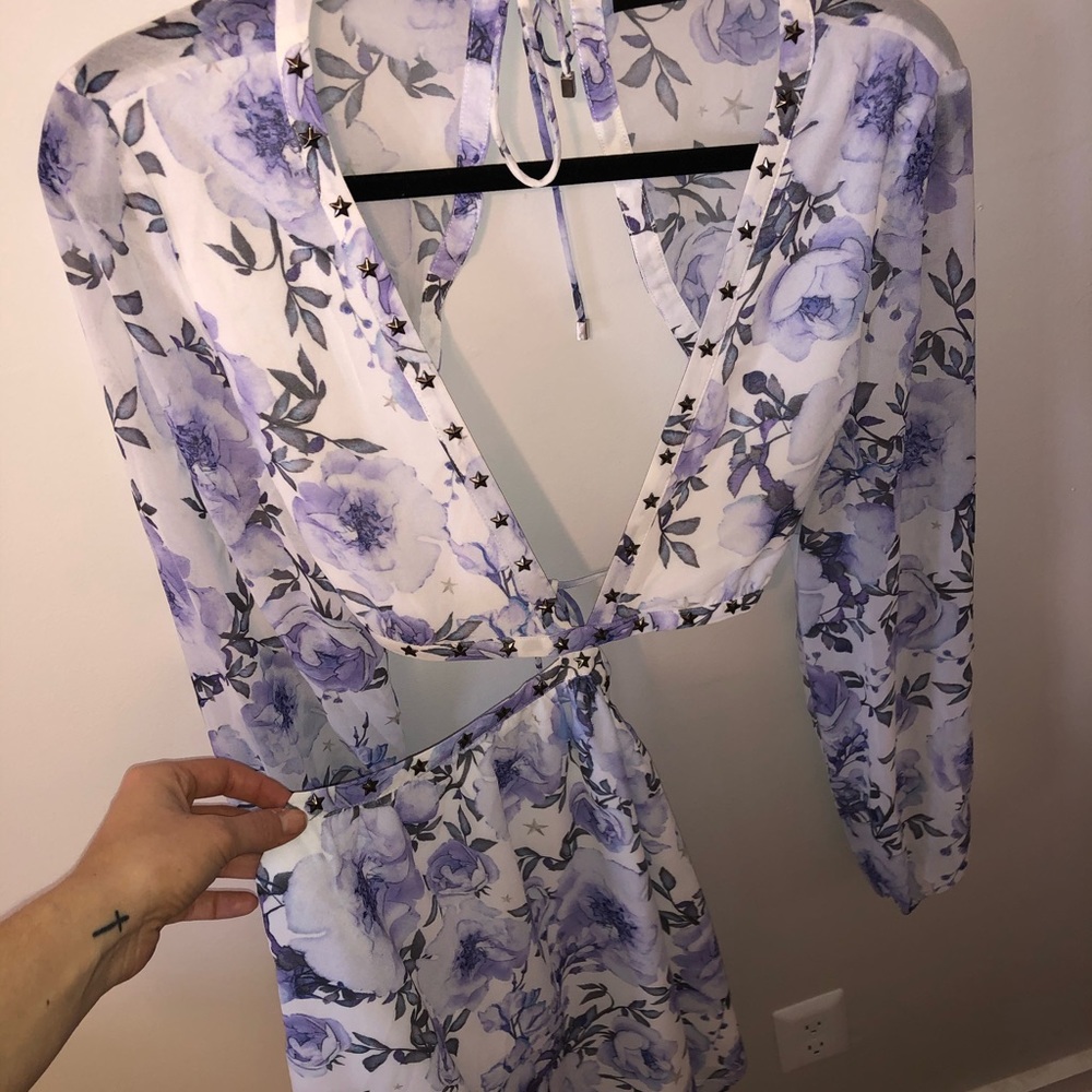 Cut out floral dress